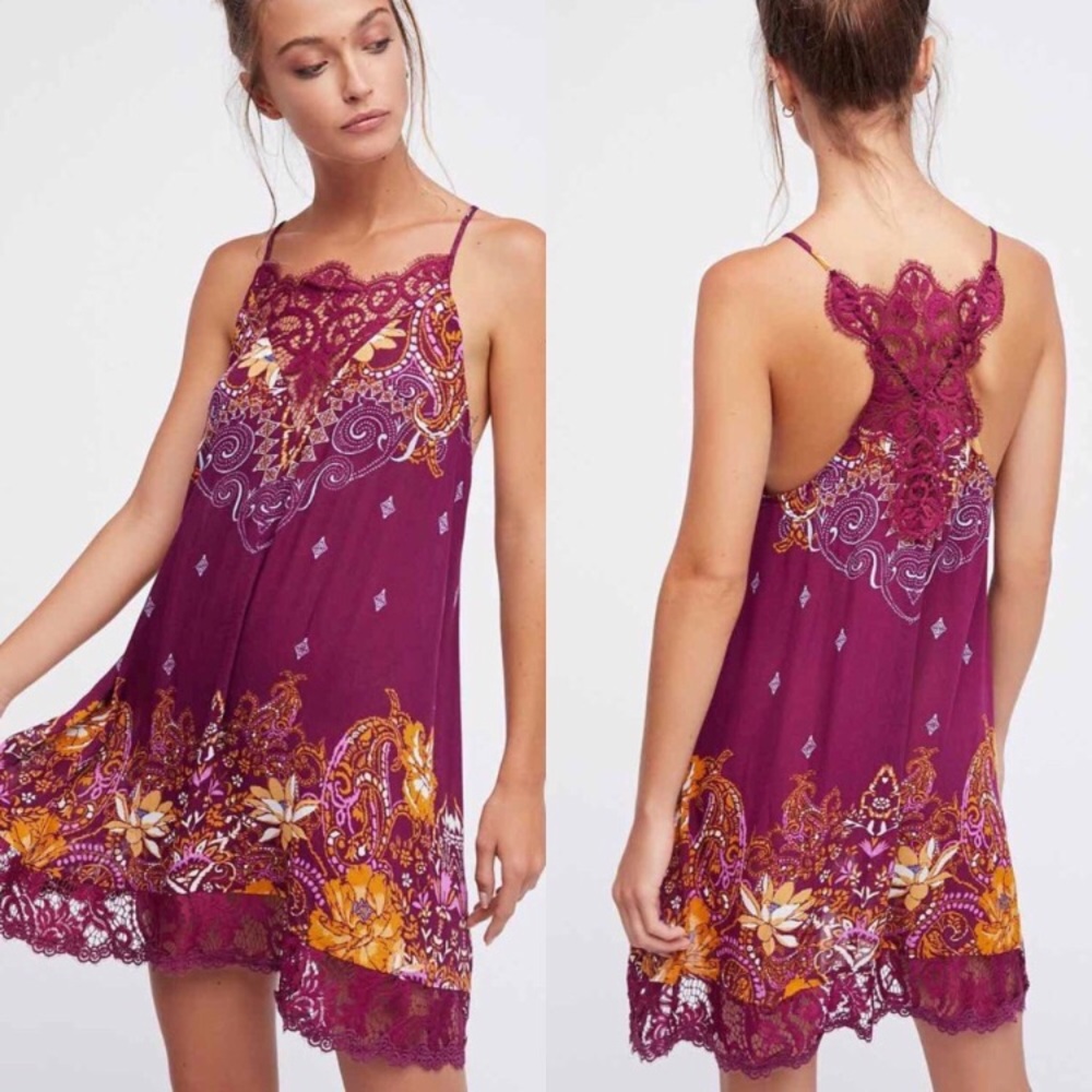 Free People who’s sorry now slip dress ✨ Size Med